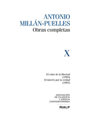 cover image of Millán-Puelles Volume X Obras Completas
